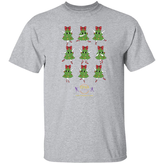 tpas christmas Dancing Trees 100 % Cotton T-Shirt