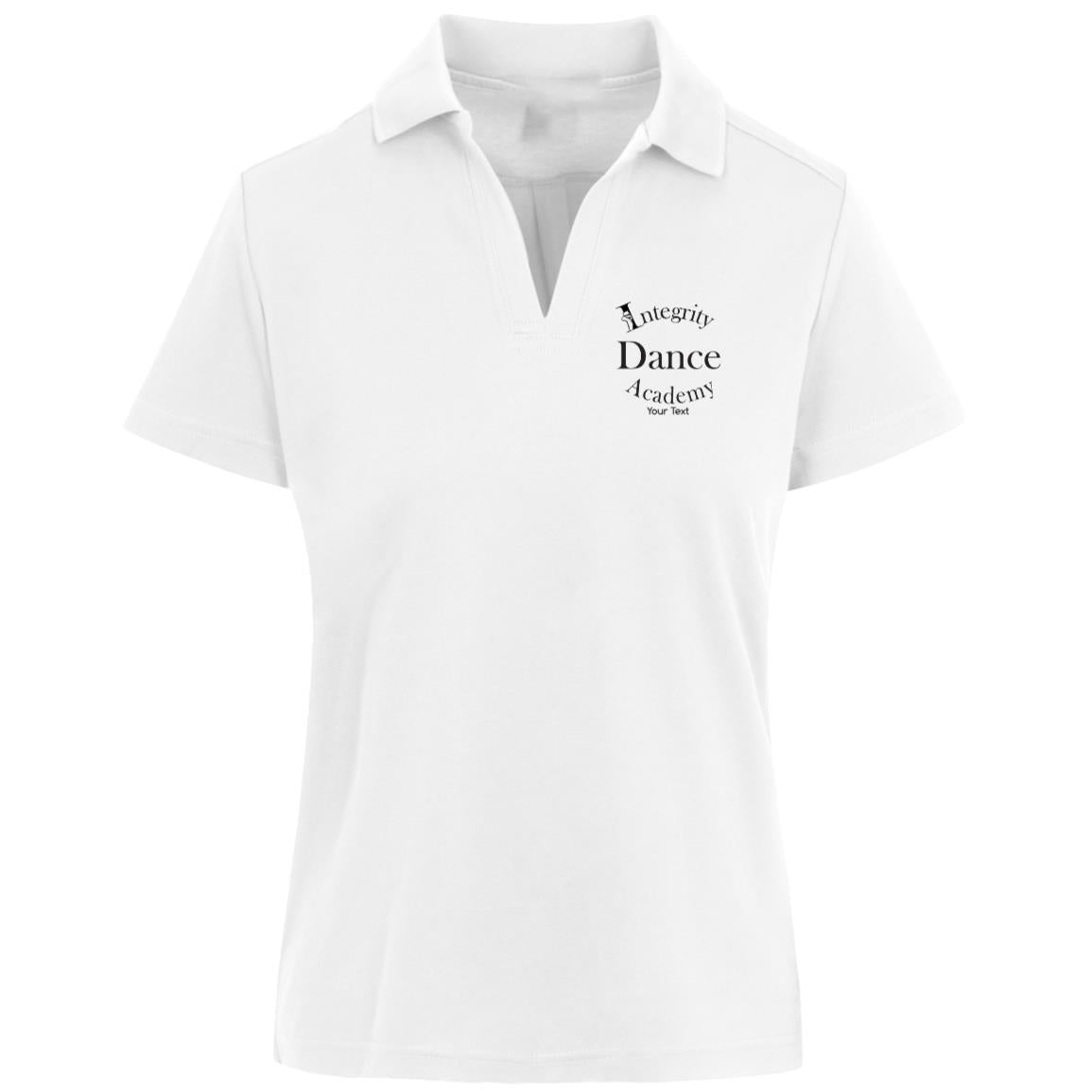 Integrity Dance Academy Personalized CrownLux Womens Plaited Polo