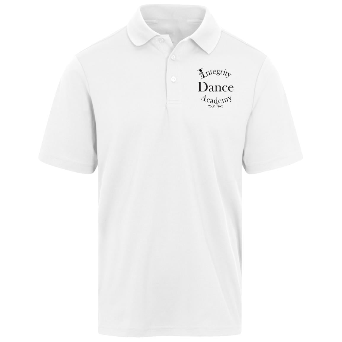 Integrity Dance Academy Personalized CrownLux Mens Plaited Polo