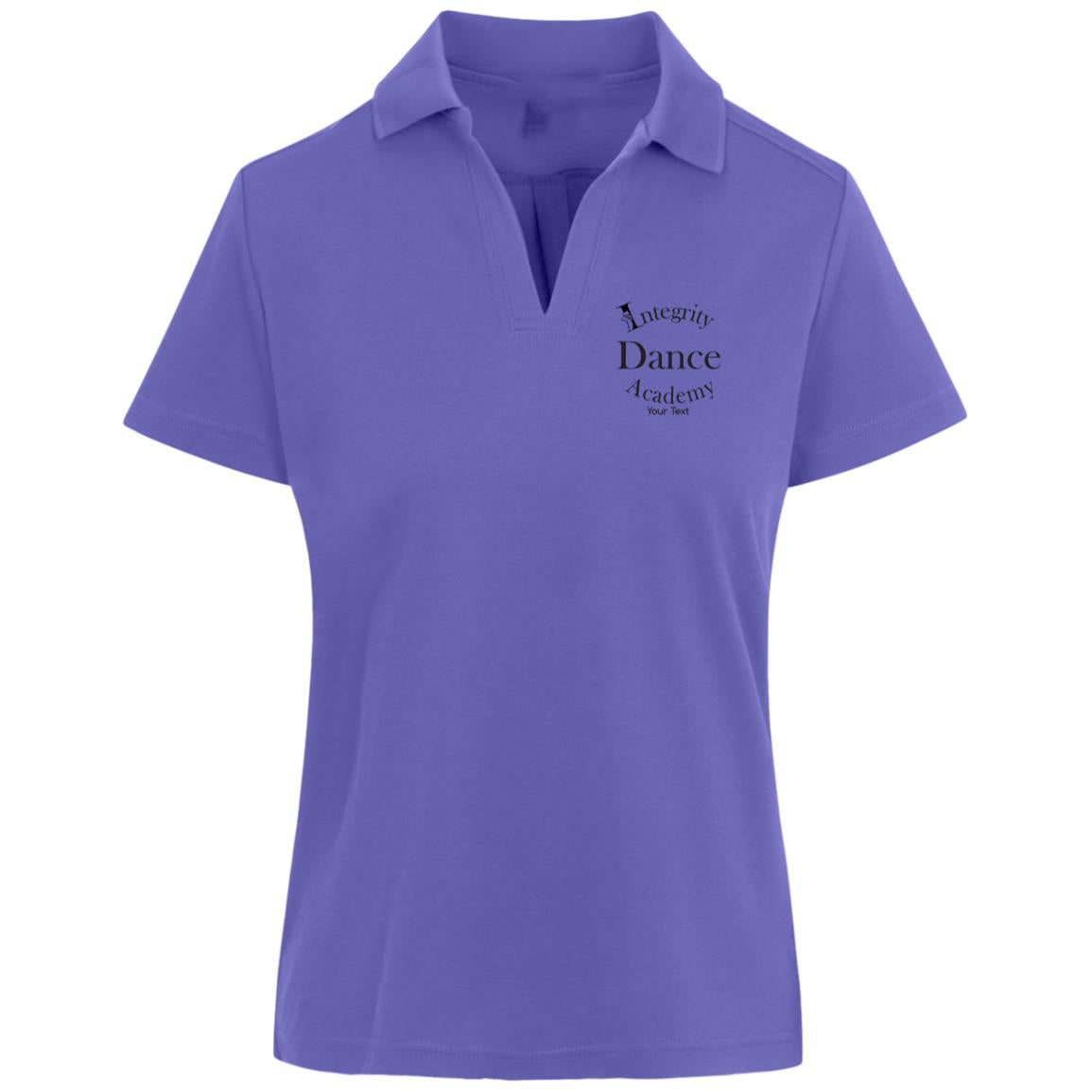 Integrity Dance Academy Personalized CrownLux Womens Plaited Polo