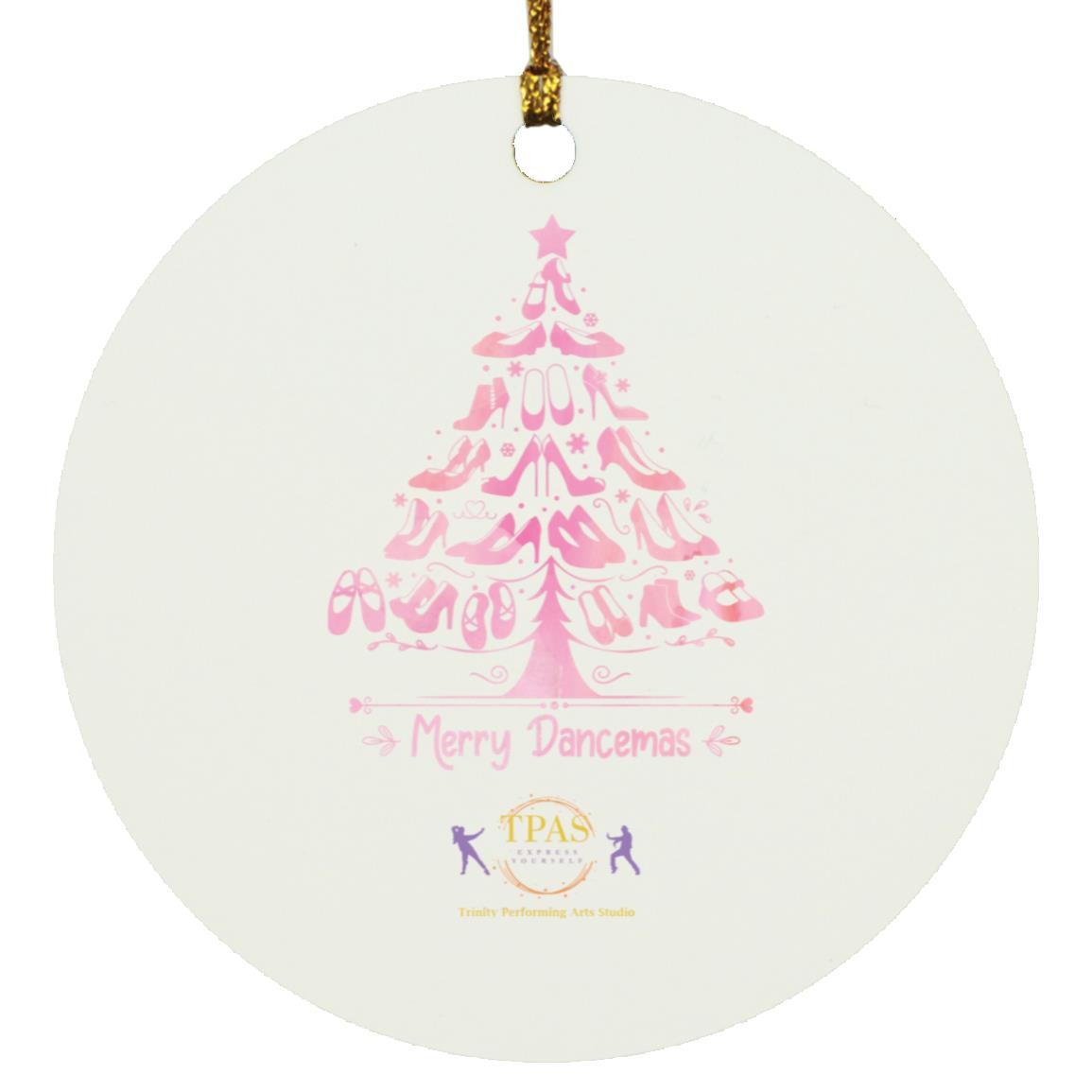 tpas christmas Merry Dancemas Tree Pink Ornament