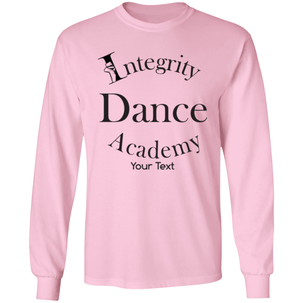 Integrity Dance Academy Personalized 100% Cotton Long Sleeve T-Shirt