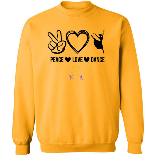TPAS Peace Love and Dance Crewneck Pullover Sweatshirt