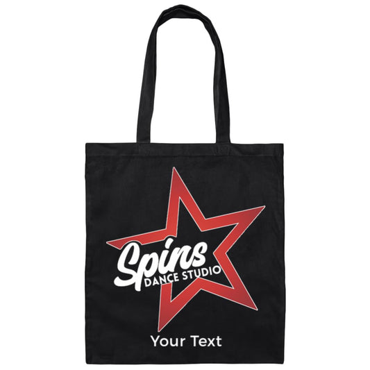 Spins Personalized Canvas Tote Bag