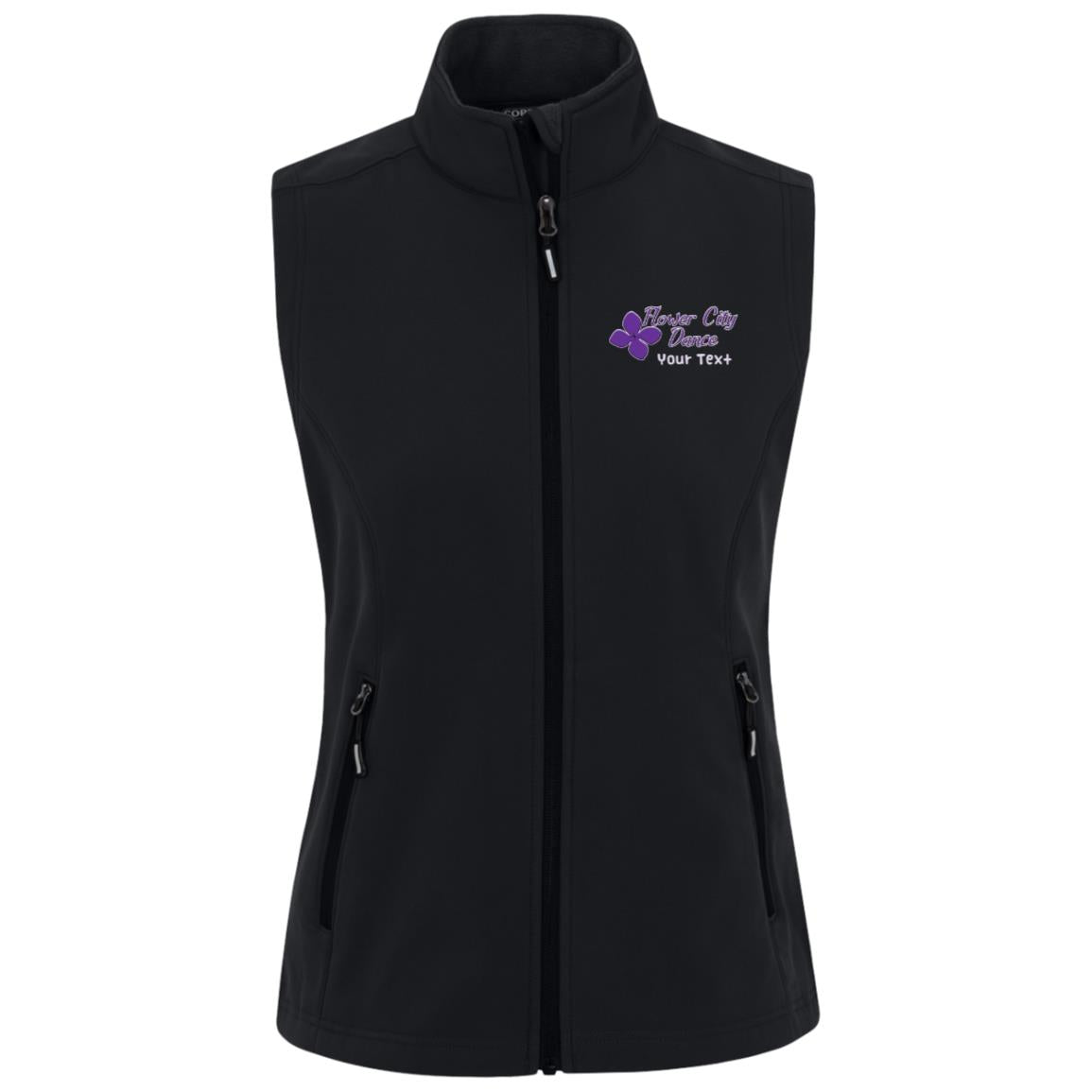 FCD Personalized Womens Cruise Two-Layer Fleece Bonded Soft Shell Vest