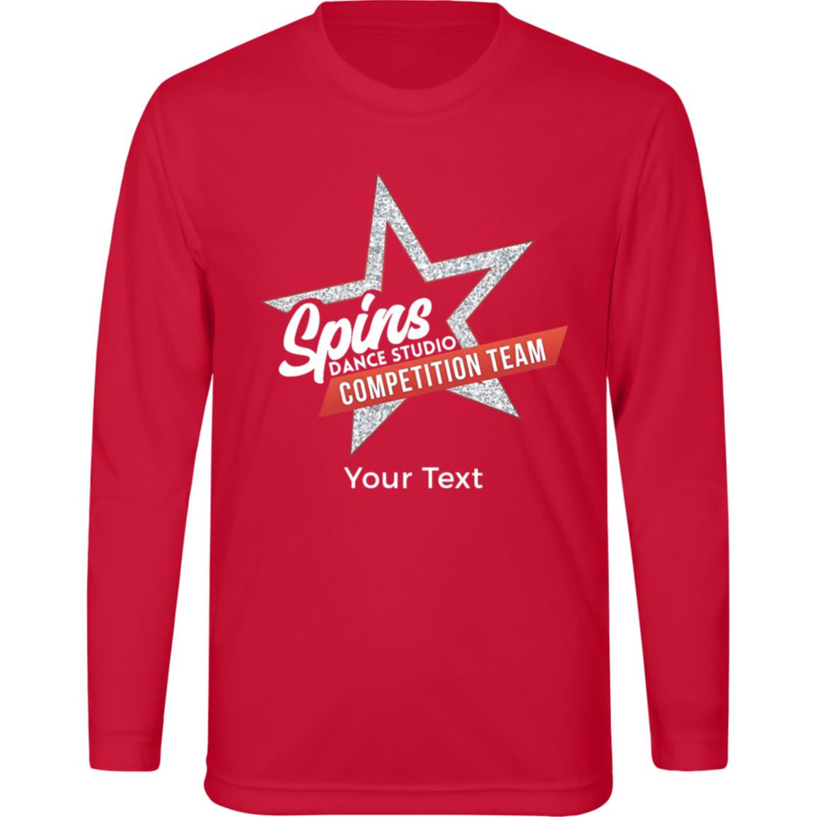 Spins Comp Team Personalized Youth Zone Long Sleeve Tee