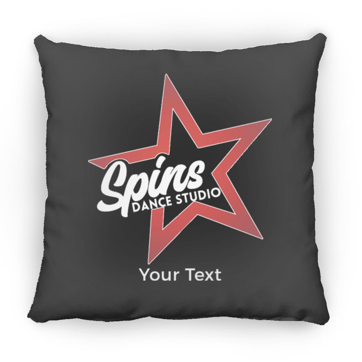 Spins Personalized Small Square Pillow