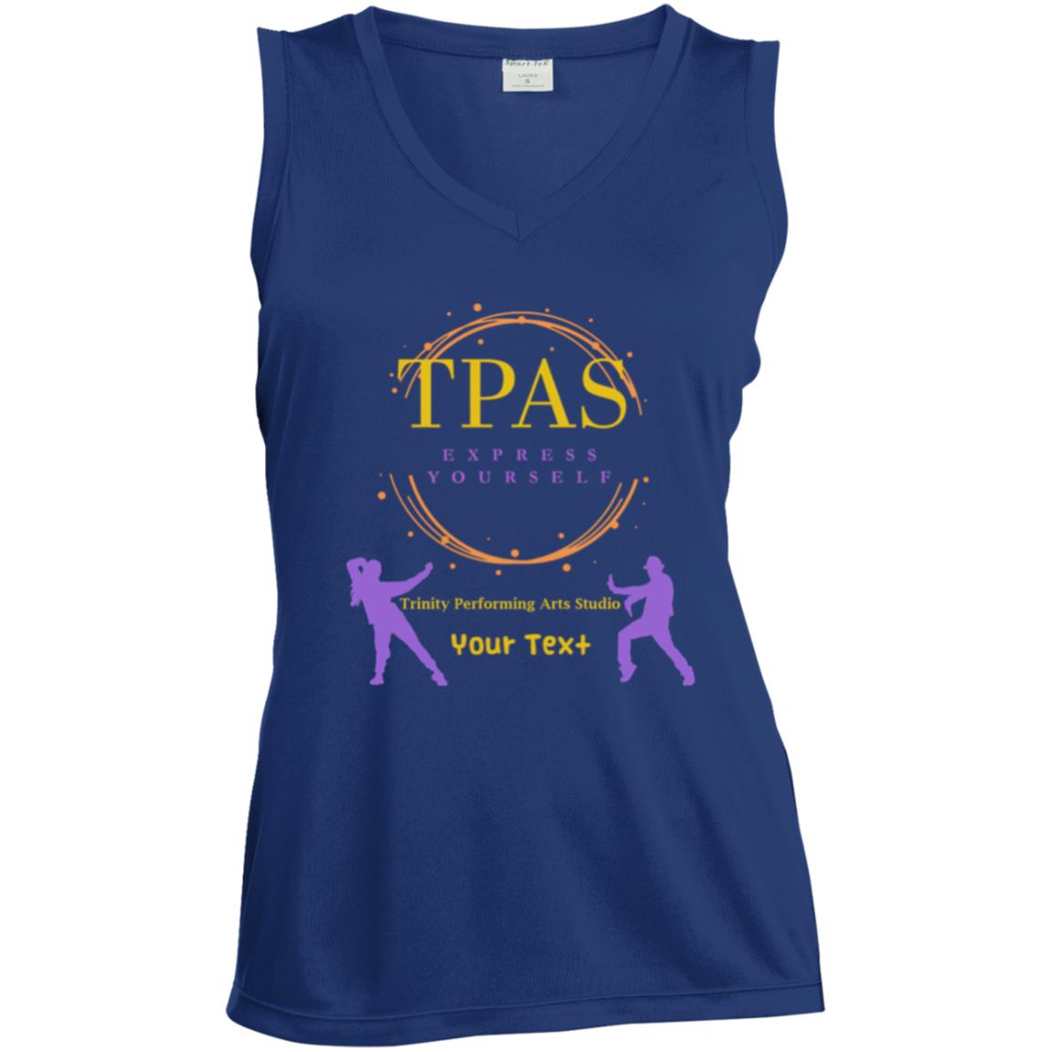 TPAS Ladies' Sleeveless V-Neck Performance Tee