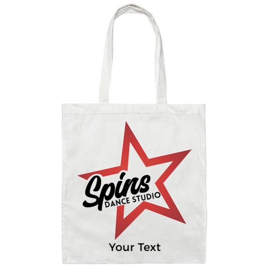 Spins Personalized Canvas Tote Bag