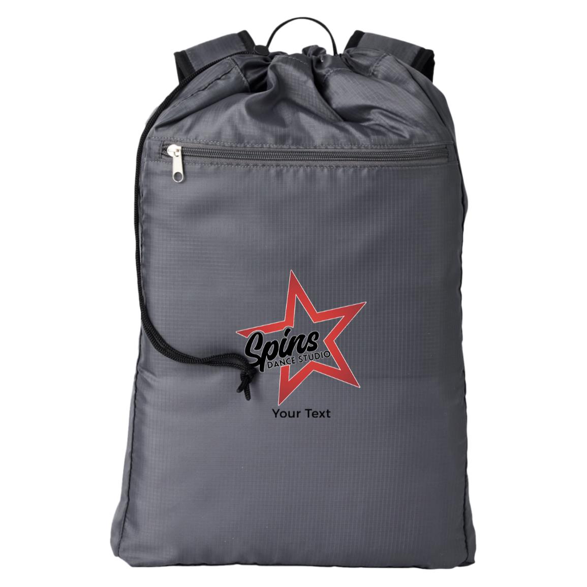 Spins Personalized Cinchback Backpack