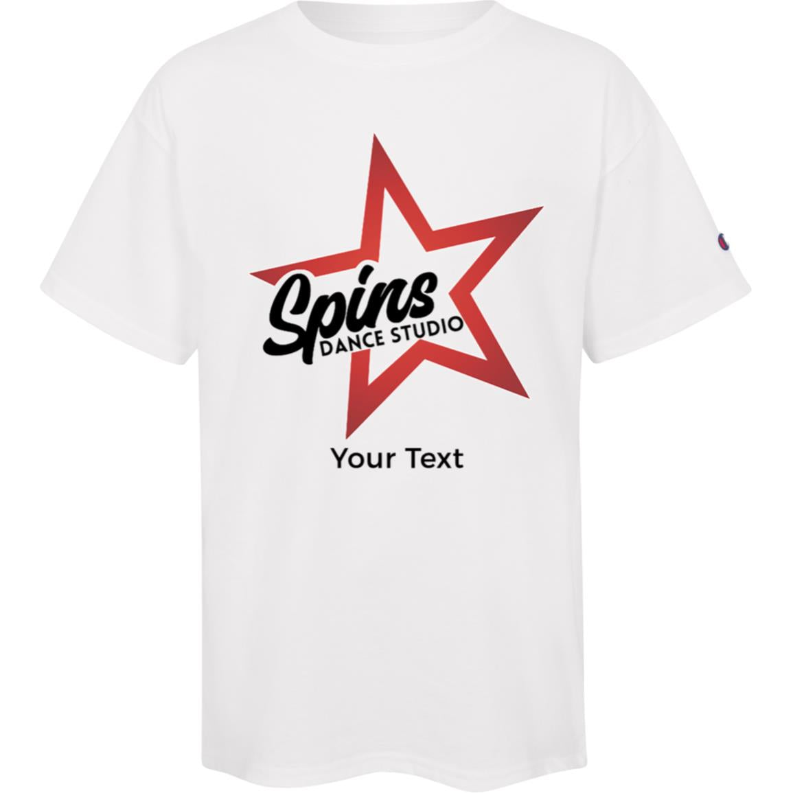 Spins Personalized Champion Youth Short Sleeve Tee