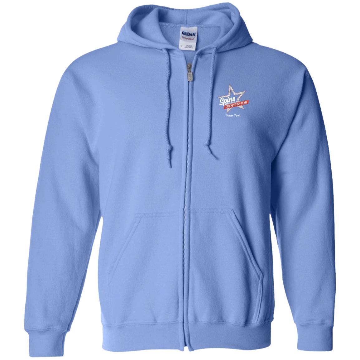 Spins Comp Team Personalized Zip Up Hooded Sweatshirt