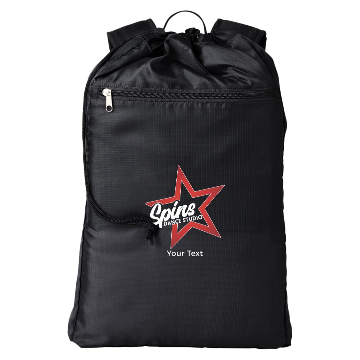 Spins Personalized Cinchback Backpack