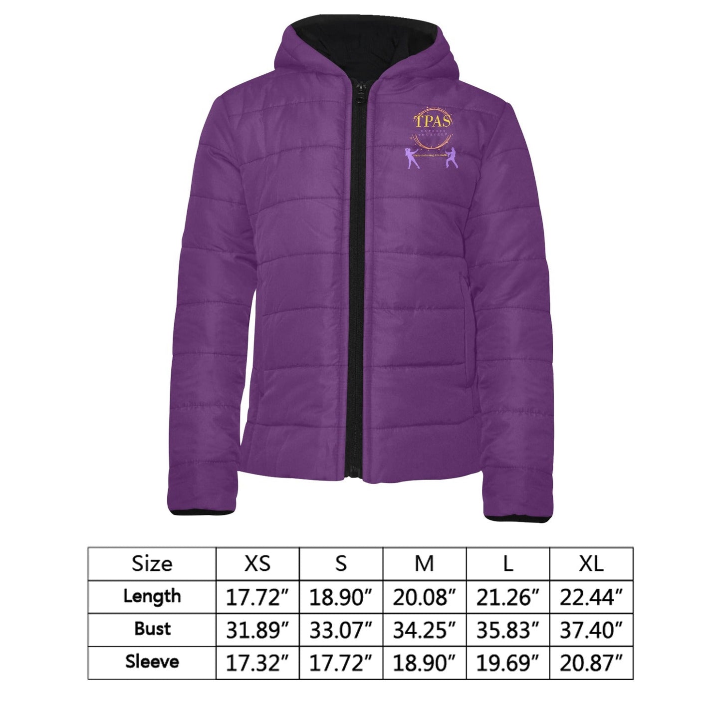 TPAS Kids' Padded Hooded Jacket