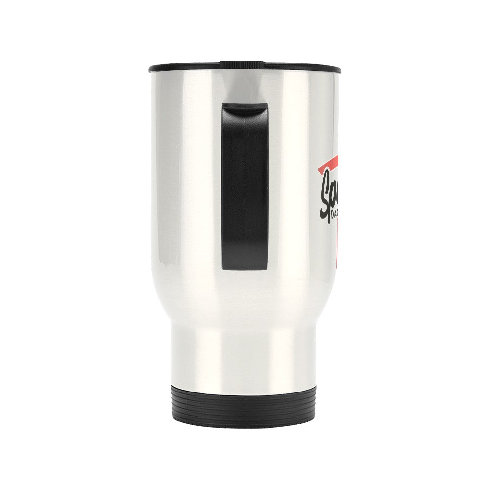 Spins 14oz Travel Mug Travel Mug (Silver) (14 Oz)(Made in USA)