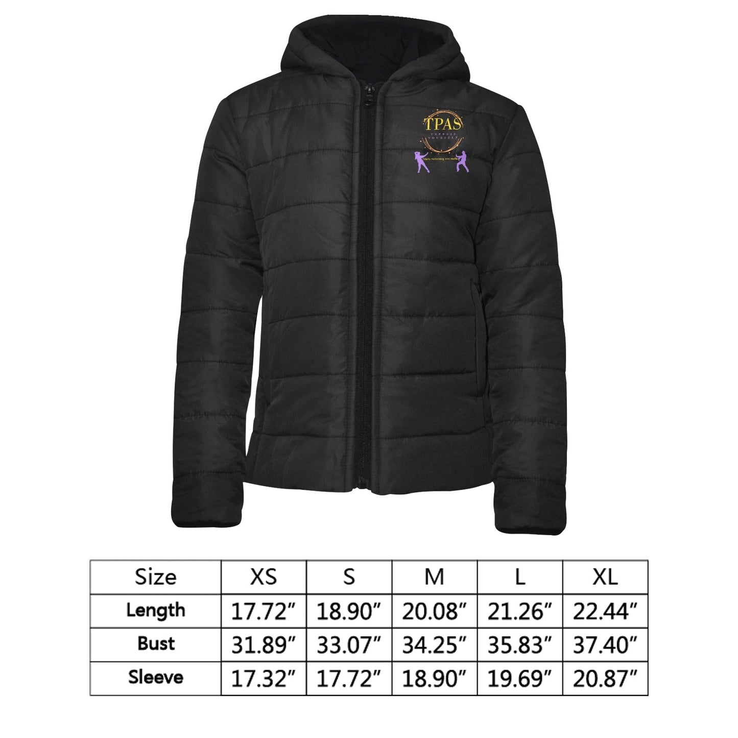 TPAS Kids' Padded Hooded Jacket